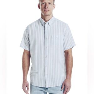 Frontier Threads Men's Striped Short Sleeve Buttondown Shirt- XL